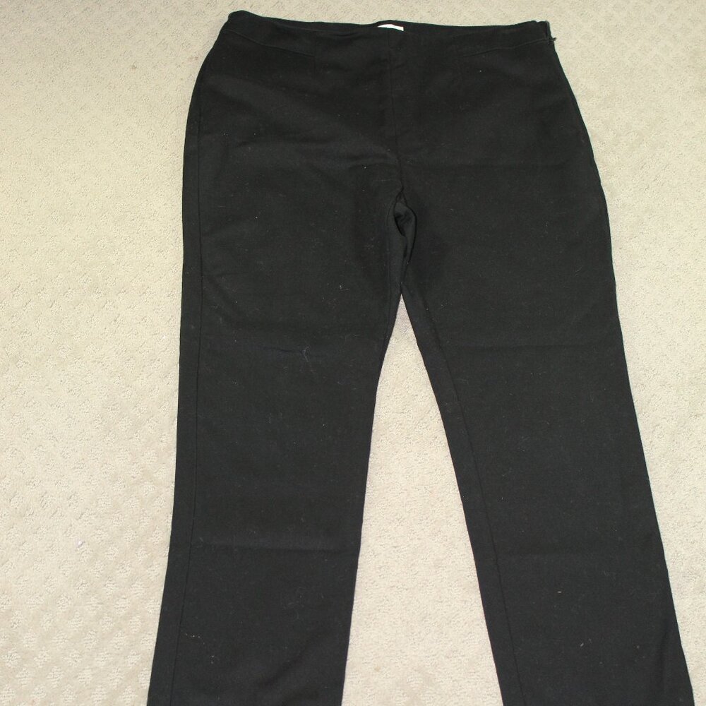 Chicos Womens Size 1.5 / 10 Straight Leg Hi Rise Black Chino Pants